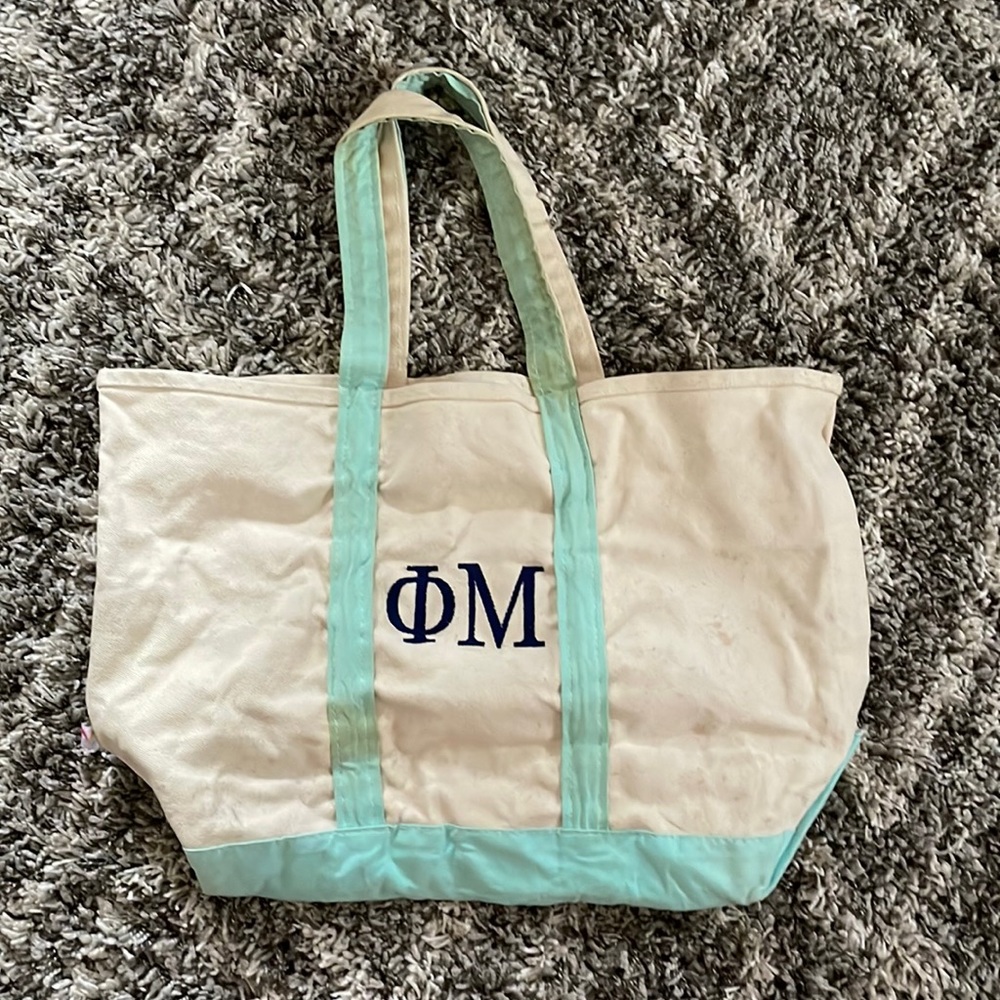 Phi Mu Letter Tote